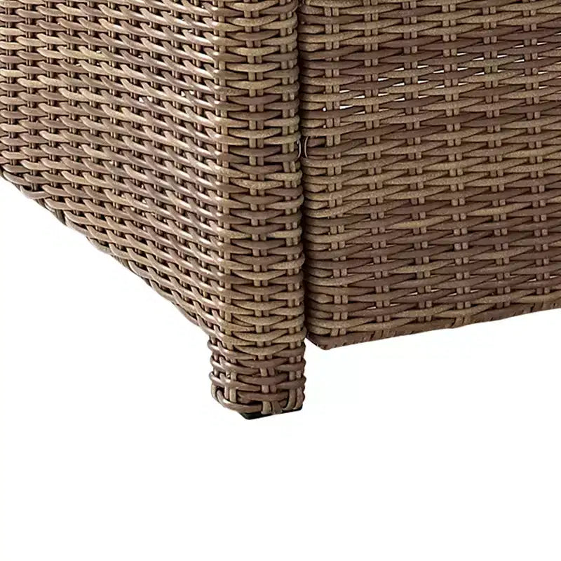 Fauteuils en osier de jardin 3 pièces Bradenton avec table d'appoint : structure en acier, résistants aux UV - Crosley