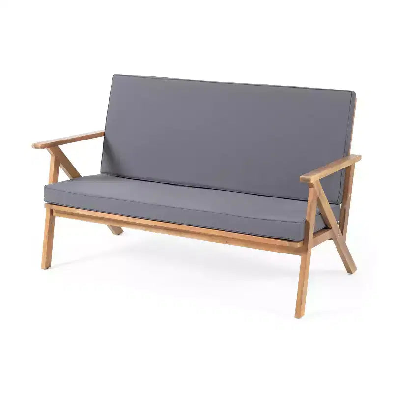 Ensemble de 4 chaises de patio en bois d'acacia Panama - Fini teck - Christopher Knight Home