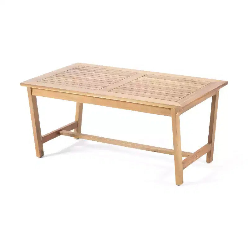 Ensemble de 4 chaises de patio en bois d'acacia Panama - Fini teck - Christopher Knight Home