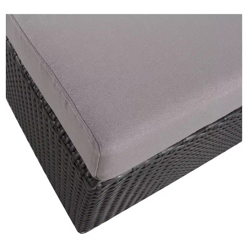 Ensemble de salon de patio sectionnel en osier 5 pièces Santa Rosa avec coussins – Gris avec coussins gris argenté – Christopher Knight Home: Sectionnel extérieur
