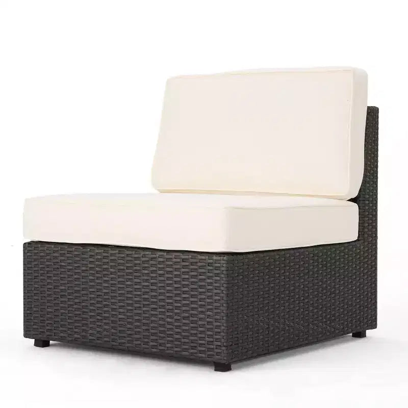 Canapé d'angle en osier 8 places gris Santa Cruz - Christopher Knight Home