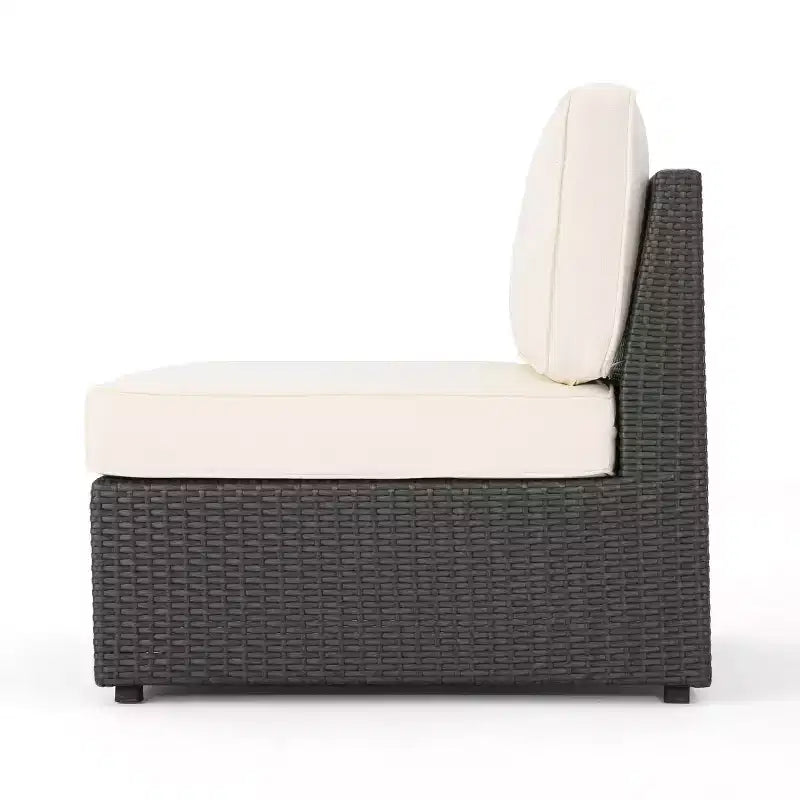 Canapé d'angle en osier 8 places gris Santa Cruz - Christopher Knight Home