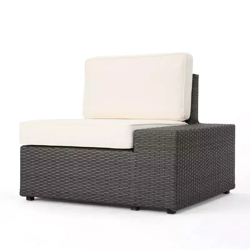 Canapé d'angle en osier 8 places gris Santa Cruz - Christopher Knight Home