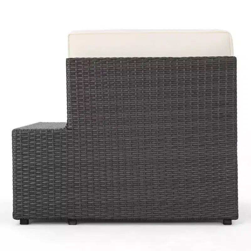 Canapé d'angle en osier 8 places gris Santa Cruz - Christopher Knight Home