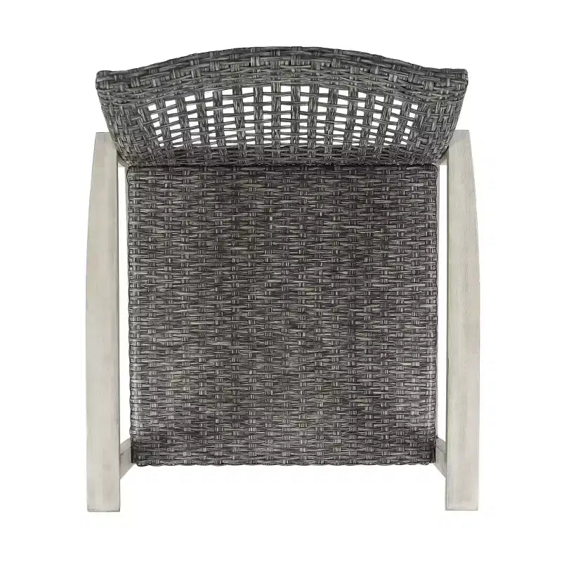 Ensemble de 5 chaises de club et de foyer en bois et osier Breakwater – Gris clair/Noir/Gris – Christopher Knight Home : Structure en acacia, Rotin PE