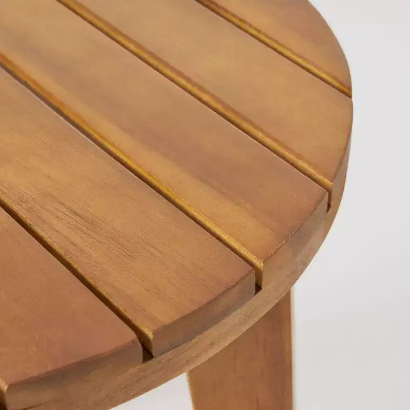Chilian Ensemble table et 2 chaises en bois d'acacia – teck/blanc – Christopher Knight Home : Résistant aux intempéries, avec coussins