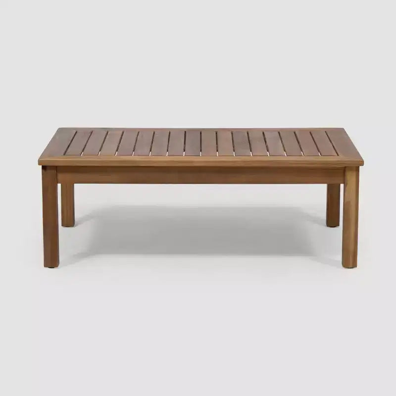 Ensemble de conversation Laurel 4 pièces en bois d'acacia – Teck/Gris – Christopher Knight Home