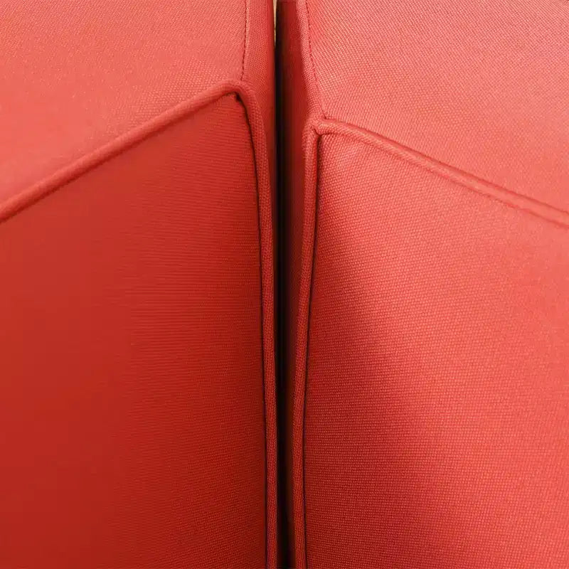 2 fauteuils d'extérieur Brava en bois d'acacia accoudoir droit et table basse avec coussin teck/rouge - Christopher Knight Home