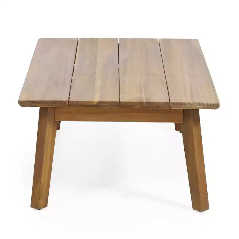 Christopher Knight Home Ensemble causeuse et table basse d'extérieur 2 pièces Burchett en bois d'acacia et rotin avec coussins