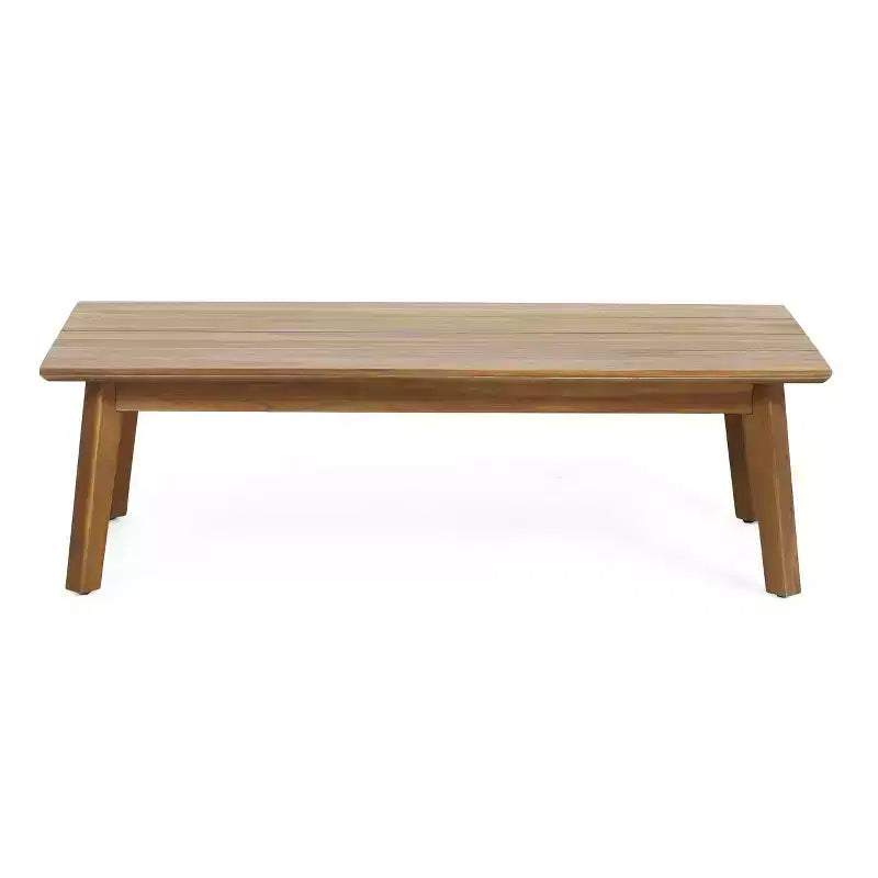 Christopher Knight Home Ensemble causeuse et table basse d'extérieur 2 pièces Burchett en bois d'acacia et rotin avec coussins