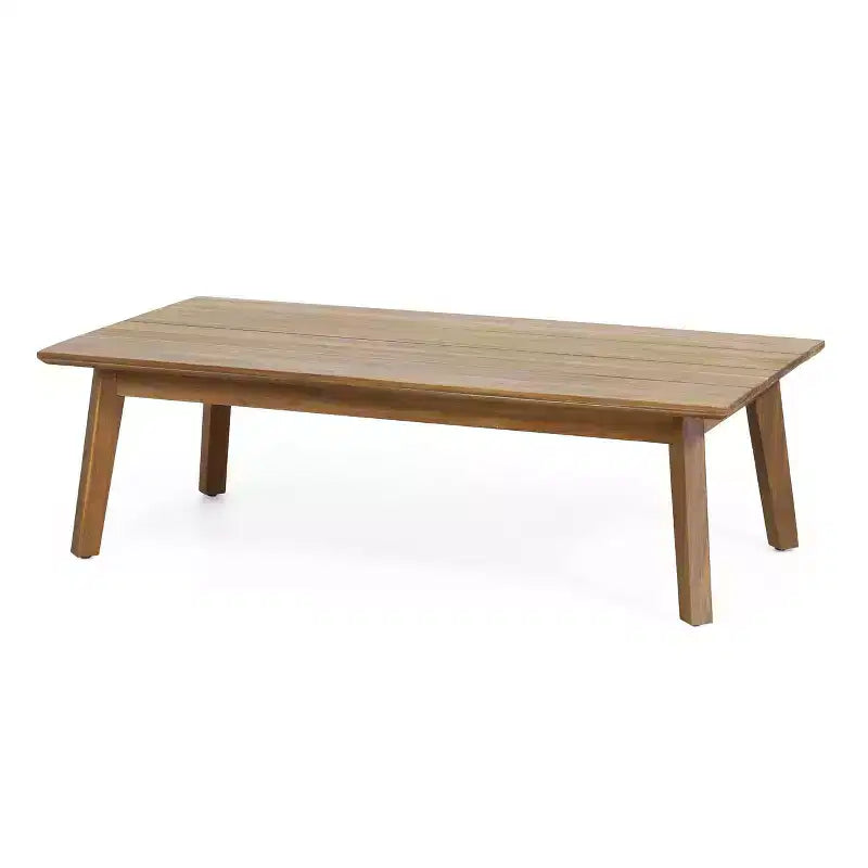 Christopher Knight Home Ensemble causeuse et table basse d'extérieur 2 pièces Burchett en bois d'acacia et rotin avec coussins