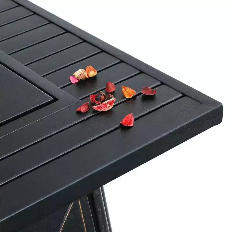 Ensemble de conversation d'extérieur 5 pièces avec fauteuils pivotants et table de cuisson au propane carrée de 71 cm - Captiva Designs