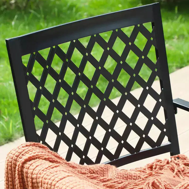 Ensemble de conversation d'extérieur 5 pièces avec fauteuils pivotants et table de cuisson au propane carrée de 71 cm - Captiva Designs