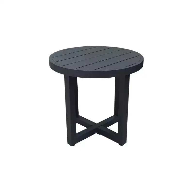 International Concepts Ensemble de Patio Extérieur 2 pièces en Corde d'Abaca Tressée : Fauteuil Pivotant et Table d'Appoint