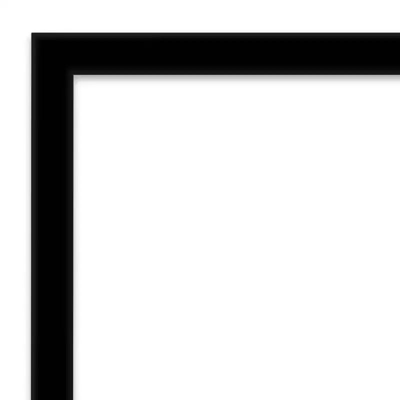 Polystyrene Square Bathroom Wall Mirror Black 28x28''