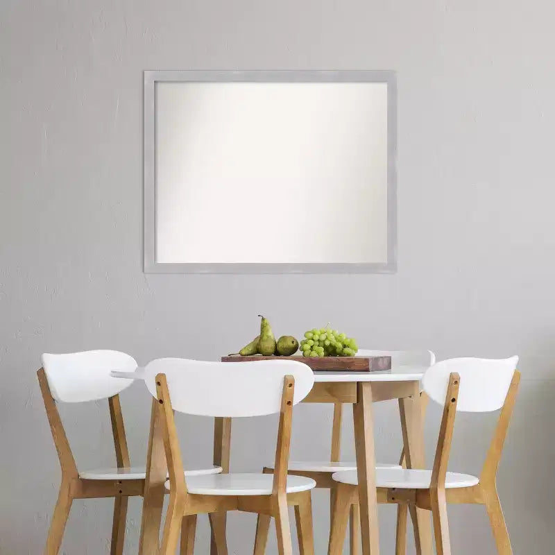 Polystyrene Rectangle Wall Mirror Brushed Nickel 30x24''