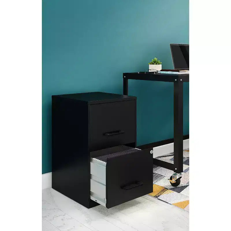 Steel 2-Drawer Vertical File Cabinet Letter Width 18''