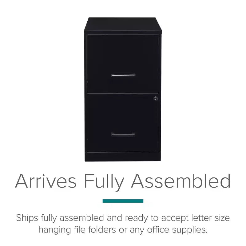 Steel 2-Drawer Vertical File Cabinet Letter Width 18''