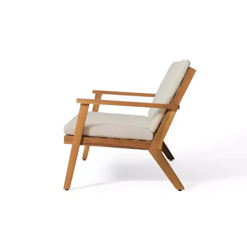 GDFStudio Deborah Ensemble Canapé et Table Basse d'Extérieur en Bois d'Acacia avec Coussins