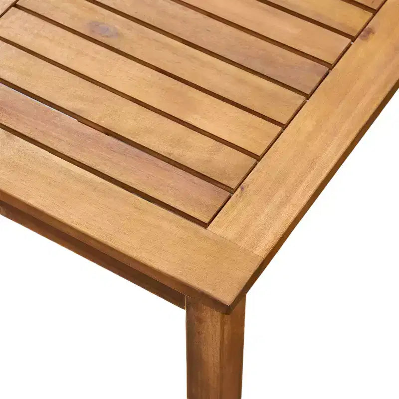 Ensemble canapé 3 places et table basse d'extérieur Abena en bois d'acacia avec coussins GDFStudio