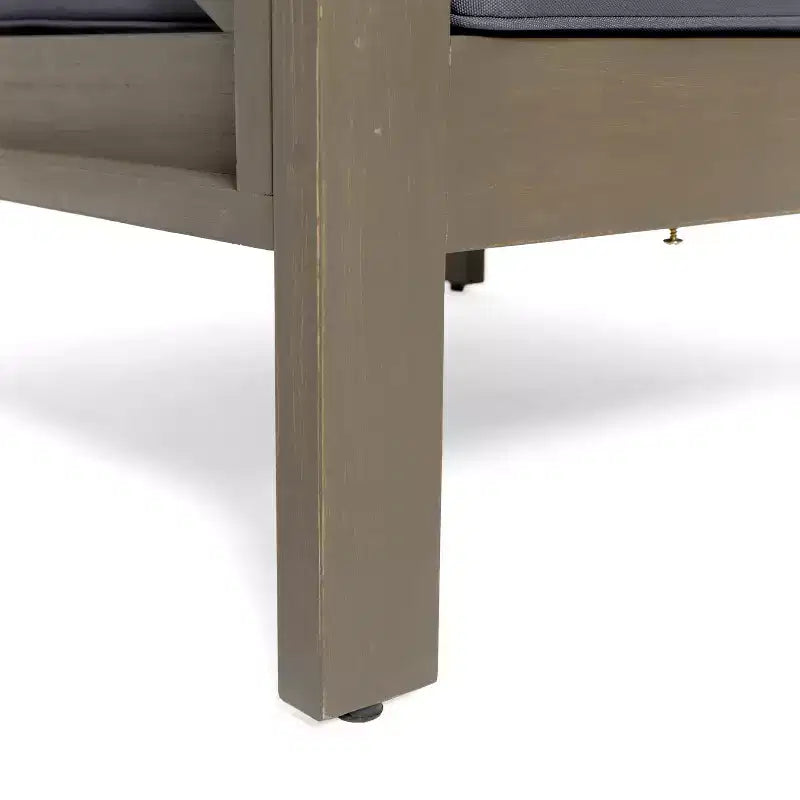 Christopher Knight Home Keith Canapé d'angle d'extérieur en bois d'acacia 8 places avec coussins