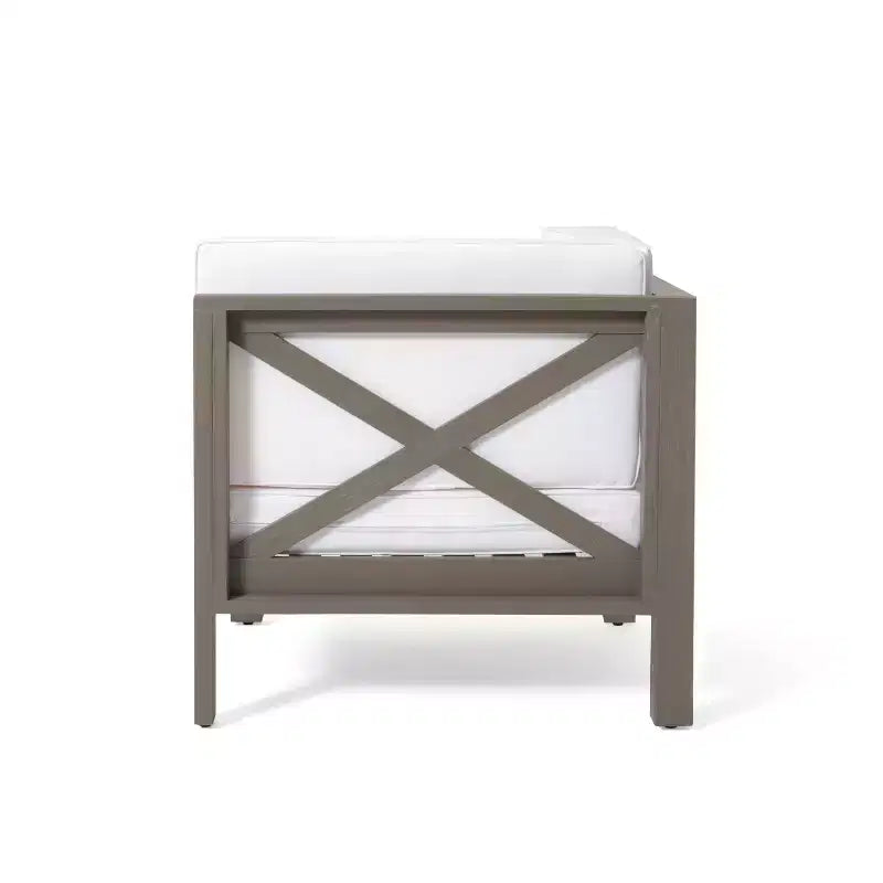Christopher Knight Home Keith Canapé d'angle d'extérieur en bois d'acacia 8 places avec coussins