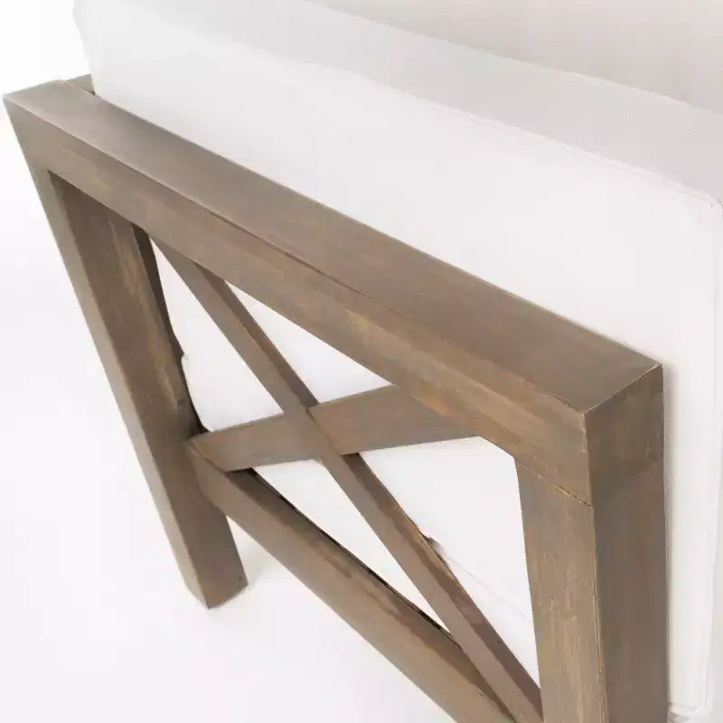 Christopher Knight Home Keith Canapé d'angle d'extérieur en bois d'acacia 8 places avec coussins