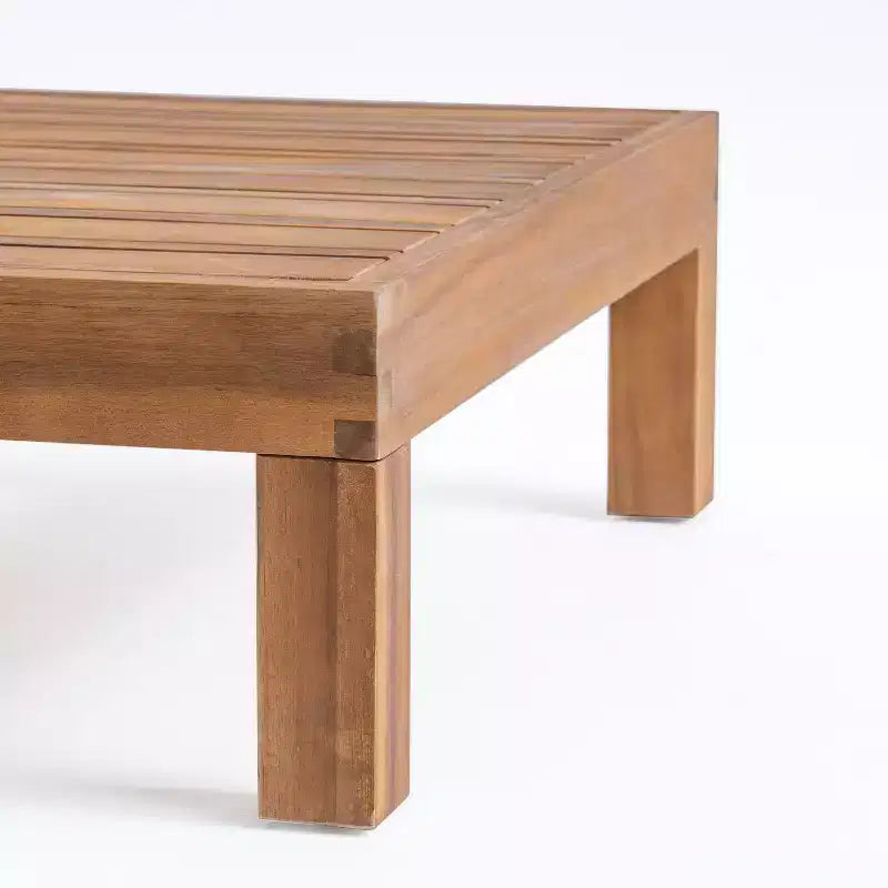 Christopher Knight Home Keith Canapé d'angle d'extérieur en bois d'acacia 8 places avec coussins