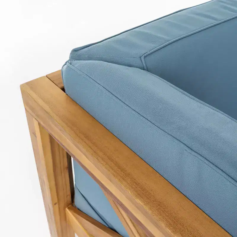 Christopher Knight Home Keith Canapé d'angle d'extérieur en bois d'acacia 8 places avec coussins