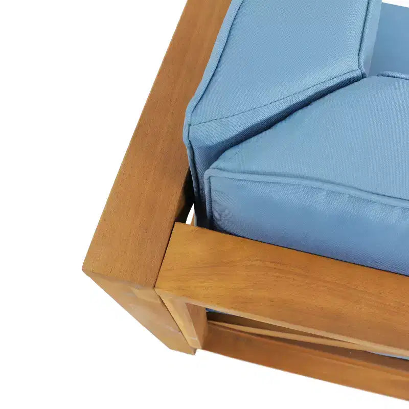 Christopher Knight Home Keith Canapé d'angle d'extérieur en bois d'acacia 8 places avec coussins