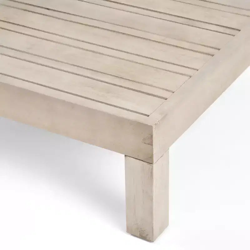 GDFStudio Keith Ensemble de causeuse et table basse d'extérieur en bois d'acacia avec coussins