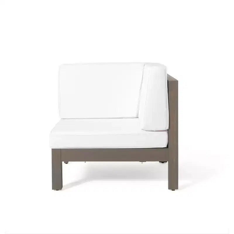 GDFStudio Keith Ensemble de causeuse et table basse d'extérieur en bois d'acacia avec coussins