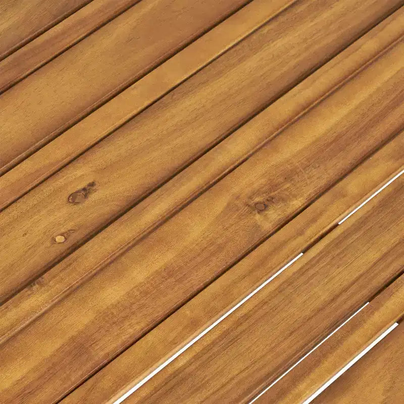 GDFStudio Keith Ensemble de causeuse et table basse d'extérieur en bois d'acacia avec coussins