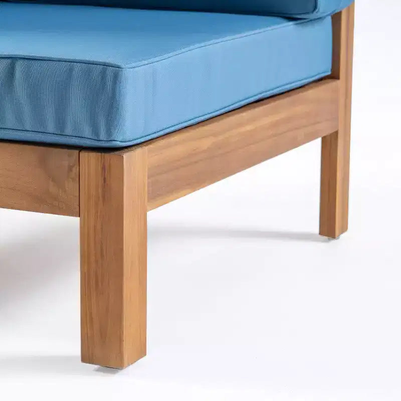 Christopher Knight Home Oana Ensemble de conversation avec canapé trois places en bois d'acacia et coussins pour l'extérieur