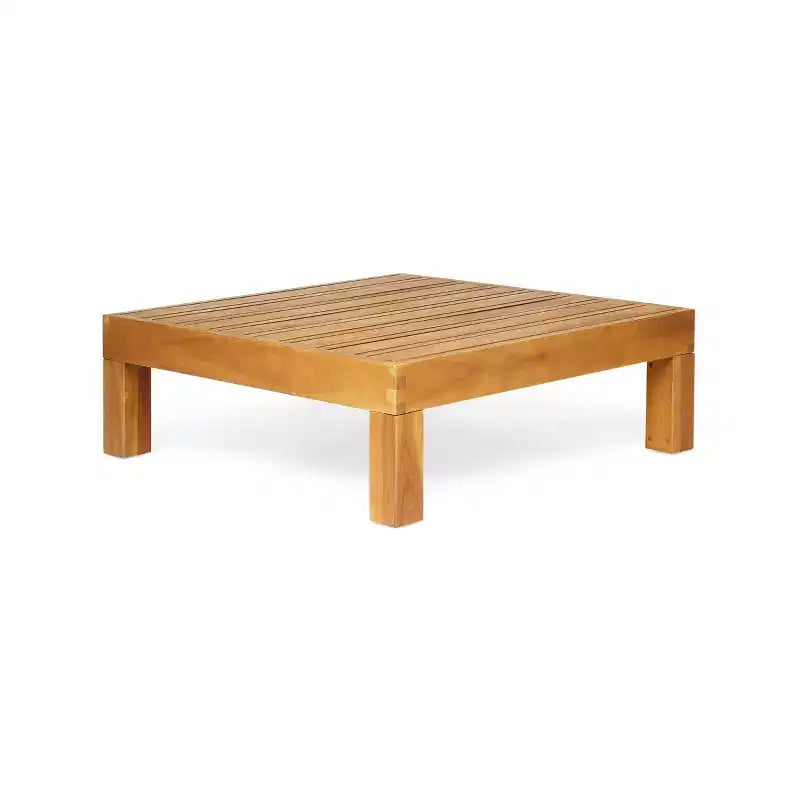 Christopher Knight Home Oana Ensemble de conversation avec canapé trois places en bois d'acacia et coussins pour l'extérieur