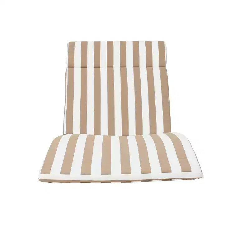 GDFStudio Olivia Ensemble de 3 chaises longues sans accoudoirs marron multicolore avec coussins