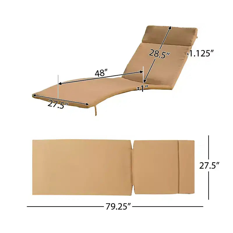 GDFStudio Olivia Ensemble de 3 chaises longues sans accoudoirs marron multicolore avec coussins