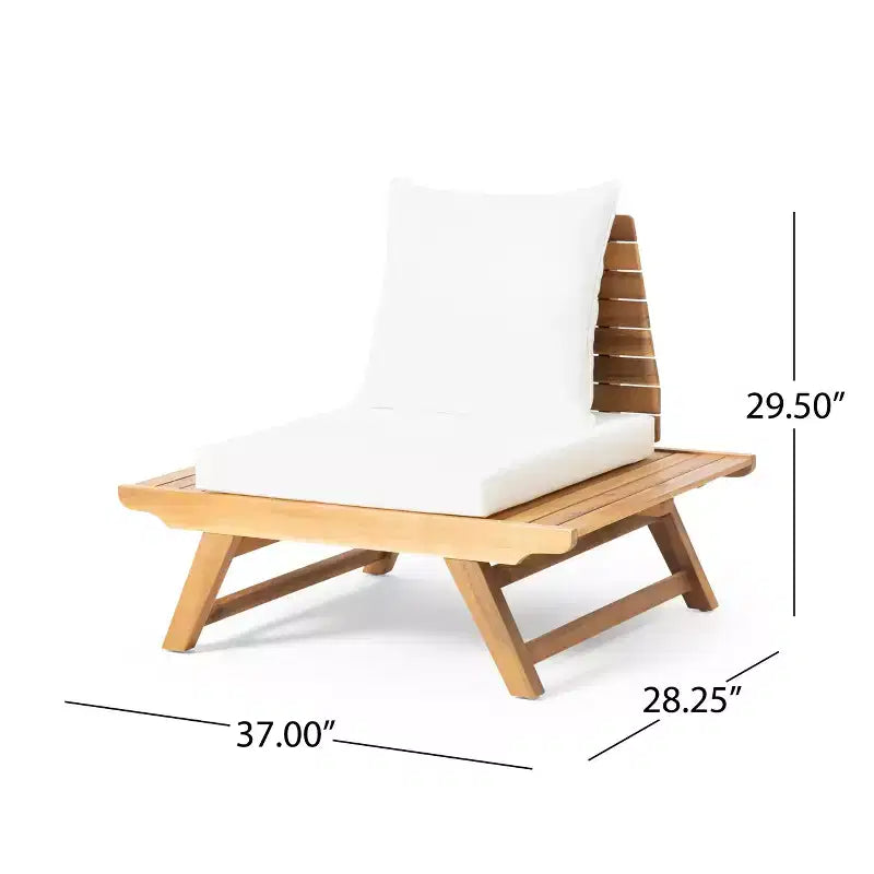 Christopher Knight Home Sedona Ensemble de conversation 3 pièces d'extérieur en bois d'acacia avec coussins
