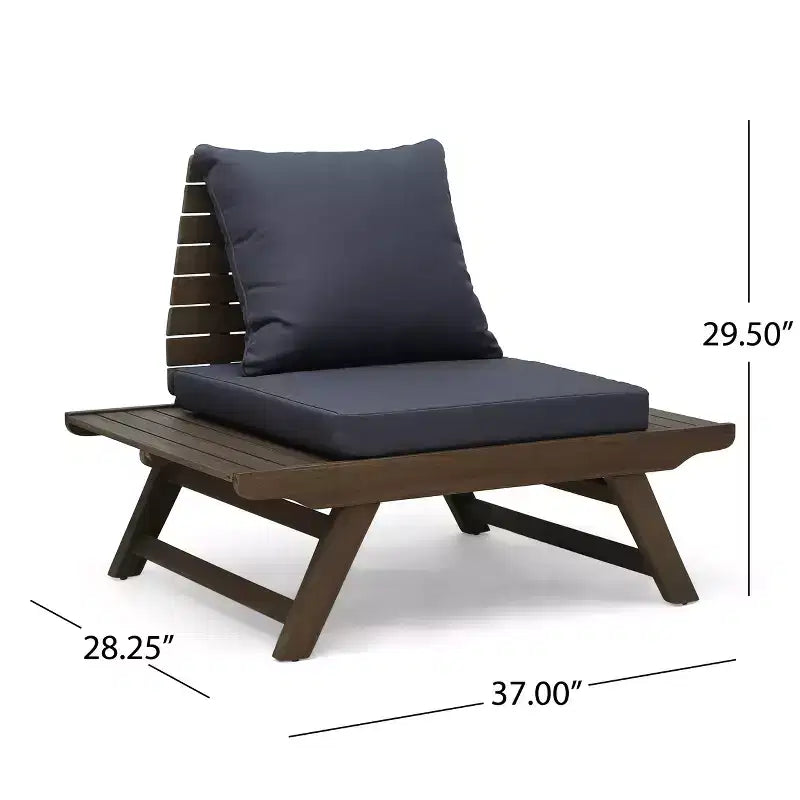 Christopher Knight Home Sedona Ensemble de conversation 3 pièces d'extérieur en bois d'acacia avec coussins