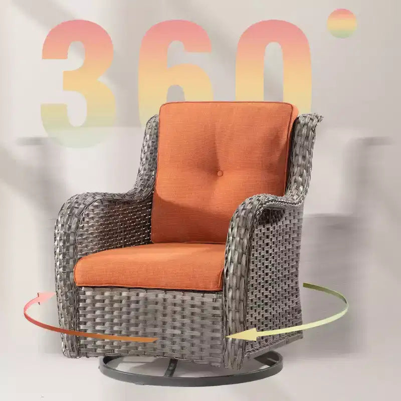 UPTIOT Fauteuil à bascule d'extérieur en osier