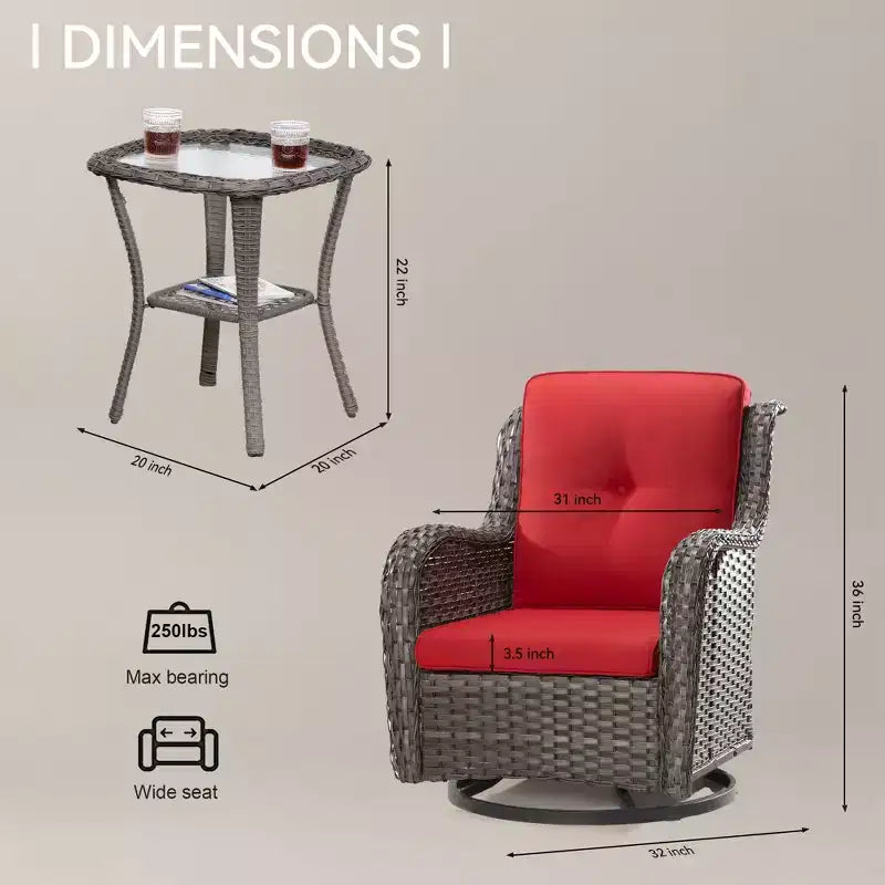 UPTIOT Fauteuil à bascule d'extérieur en osier