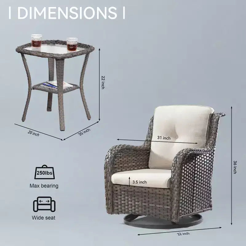 UPTIOT Fauteuil à bascule d'extérieur en osier