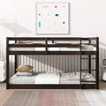 Twin-over-Twin Bunk Bed Complete with Ladder, Strengthened Slat Supports for Both Upper and Lower Beds