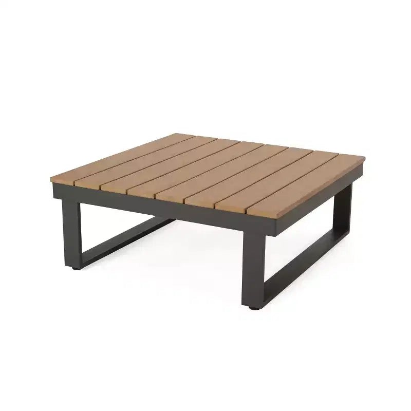 GDFStudio Johana Ensemble de canapé d'extérieur en aluminium en forme de V 5 places avec coussins