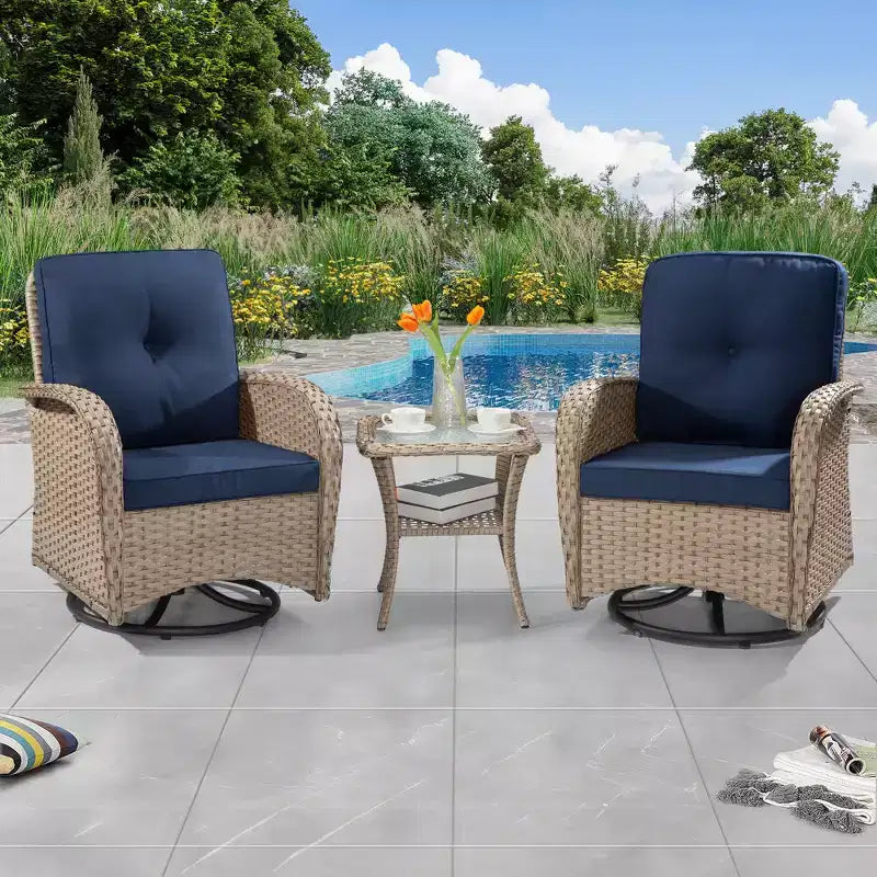 UPTIOT 2 - Salon de jardin 2 places avec coussins