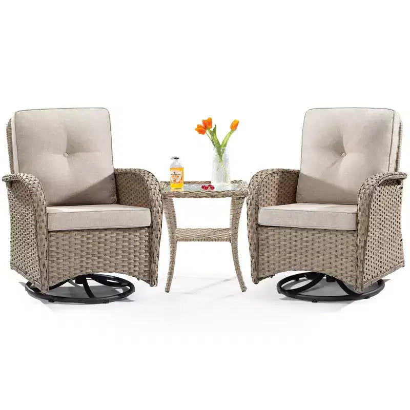 UPTIOT 2 - Person Outdoor Seating Group with Cushions