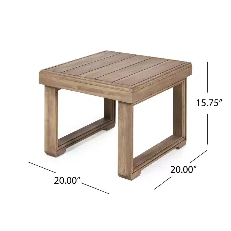 Christopher Knight Home Andrae Ensemble de conversation d'extérieur 3 pièces en bois d'acacia avec coussins, marron et beige