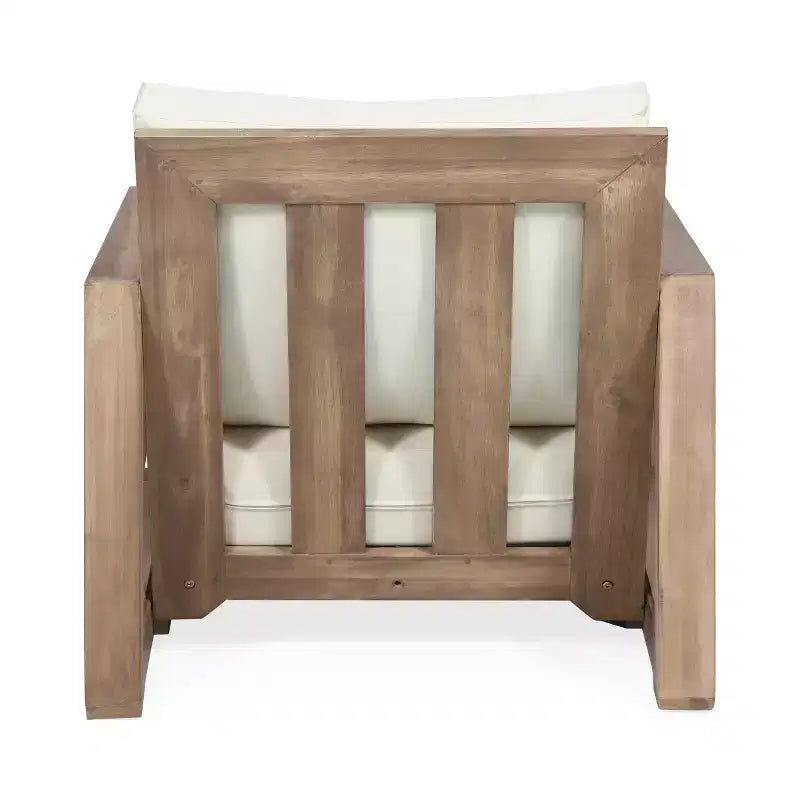 Christopher Knight Home Andrae Ensemble de conversation d'extérieur 3 pièces en bois d'acacia avec coussins, marron et beige