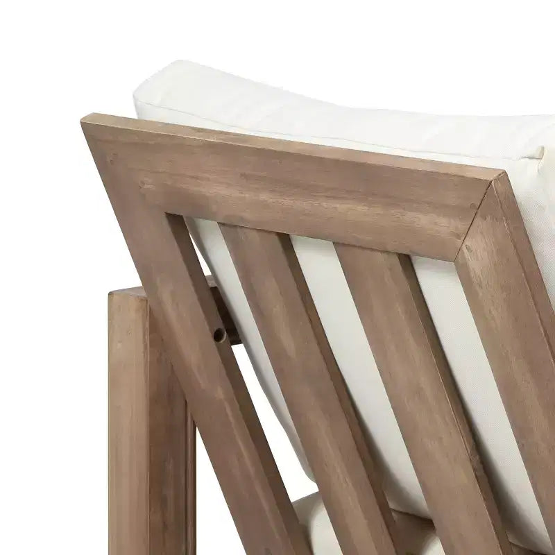 Christopher Knight Home Andrae Ensemble de conversation d'extérieur 3 pièces en bois d'acacia avec coussins, marron et beige