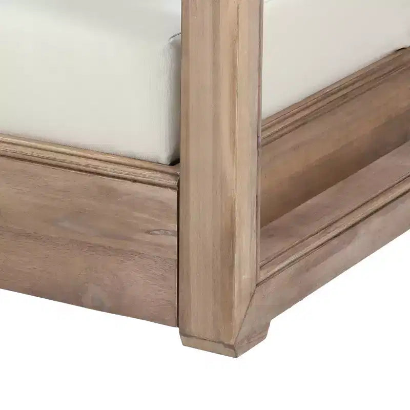 Christopher Knight Home Andrae Ensemble de conversation d'extérieur 3 pièces en bois d'acacia avec coussins, marron et beige